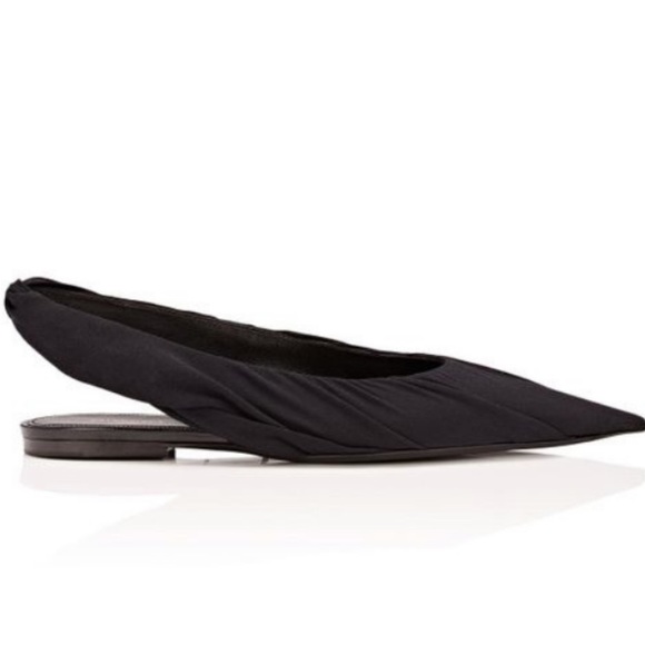 SOLD Balenciaga Knife Georgette Slingback Flats - Picture 2 of 6